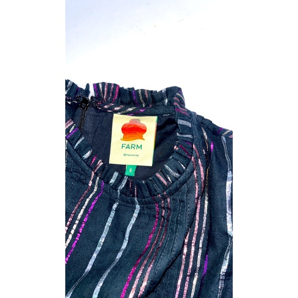 FARM Rio Striped Maxi Dress - Black and Purple - Picture 7 of 10